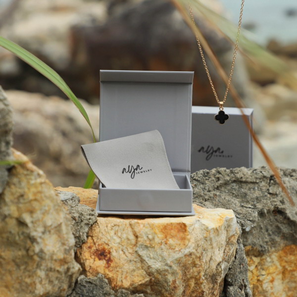 Custom Branded Jewelry Box with Suede Jewelry Pouch