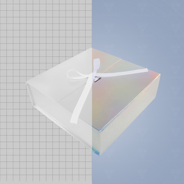 Custom Size Hard Rigid Paper Cardboard Magnetic Holographic Foldable Packaging Box